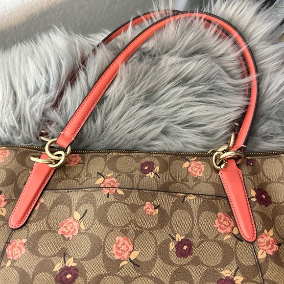 New COACH Floral AVA TOTE Signature Canvas Peony Print, BEAUTIFUL! VHTF - Picture 13 of 13